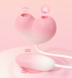 Fonction <span class=keywords><strong>de</strong></span> léchage <span class=keywords><strong>de</strong></span> langue <span class=keywords><strong>de</strong></span> succion <span class=keywords><strong>de</strong></span> tête Le vibrateur d'oeuf sautant à haute fréquence <span class=keywords><strong>de</strong></span> <span class=keywords><strong>queue</strong></span> stimule simultanément le masturbateur féminin - Product Image 4