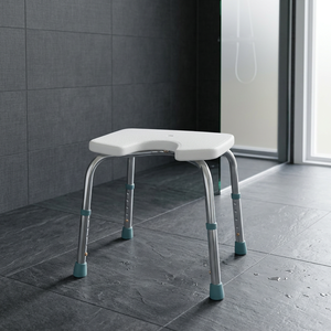 Silla de Ducha Cuadrada en Forma de U con Respaldo para Personas Mayores, Carga Máxima de 265 kg, Altura del Asiento Ajustable de 13 a 17 Pulgadas, Alta Calidad para Uso Diario - Product Image 3