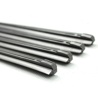 Gancho U/J Original para parabrisas delantero de coche, recargas de limpiaparabrisas para todas las estaciones, tiras de goma Natural, hoja de limpiaparabrisas híbrida, 8 mm