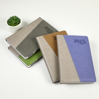 Agenda 2027 personnalisé en cuir PU avec logo, couverture rigide A5, journal cousu pour agenda quotidien et carnet de notes en anglais, carnet personnalisé