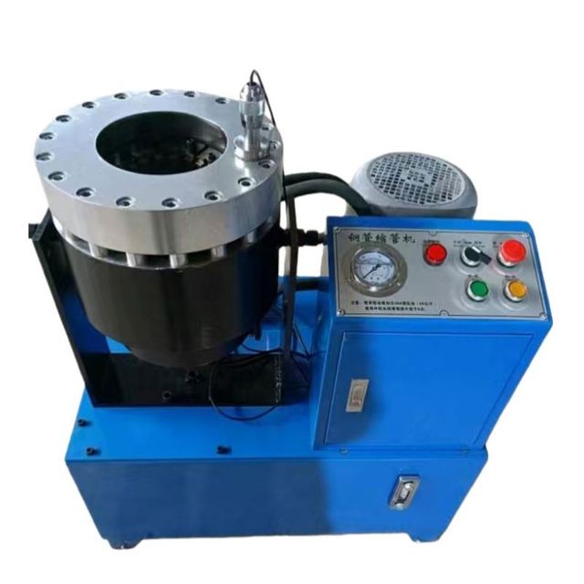 PLCControlled 2Inch Portable Hydraulic Forging Crimper for Excavator Stand Pipes Rubber Hose 220V