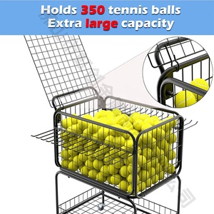 Carrinho de Armazenamento Moderno para Raquetes de Tênis, Pickleball e Beisebol com Suporte Expositor para Uso Interno/Externo - Em Estoque - Product Image 3