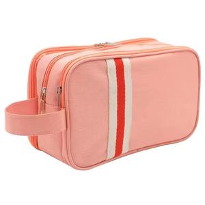 Vente chaude grande capacité Oxford tissu Portable sac cosmétique étanche fermeture éclair sec humide séparation pour le stockage de produits de soins de la peau - Product Image 5