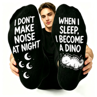 Chaussettes amusantes personnalisées avec message drôle « Je ne ronfle pas », cadeaux amusants pour lui, chaussettes de pompier, cadeaux Éléphant Blanc pour hommes, chaussettes d'anniversaire