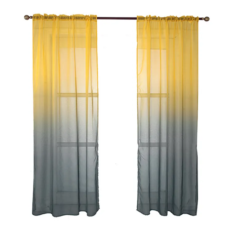 Chinese Manufacture Heat-transfer Printing Curtain Polyester Sheer Curtain