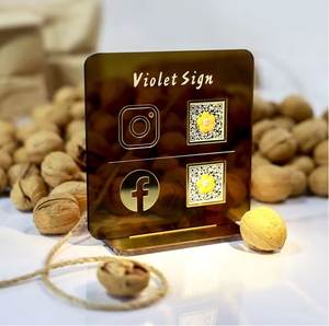 Tùy chỉnh xách tay Máy tính để bàn mã QR thẻ <span class=keywords><strong>Rack</strong></span> hiển thị với logo cho phương tiện truyền thông xã hội quét và thanh toán - Product Image 2