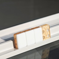 Jeu de Mahjong en Rotin Naturel Tressé, Tuiles de Mahjong Américaines en Acrylique à 3 Couches pour Cadeau Domestique et Décoration Intérieure