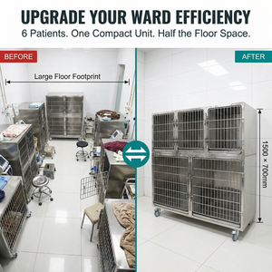 Enclos pour animaux de compagnie de qualité commerciale robuste, cage pour chien avec système de verrouillage sécurisé pour une récupération confortable des animaux - Product Image 5