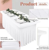 Nappe et jupe de table unies ou personnalisées avec logo imprimé, 6 et 8 pieds, pour stand d'exposition, fête et décoration de table de restauration hôtelière