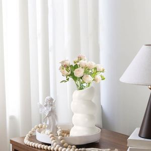 Jarrón de Boda Ecológico de Estilo Creativo y Alta Gama, Adornos de Plástico para el Hogar con Forma Especial de Guijarros, Lujo Ligero - Product Image 3