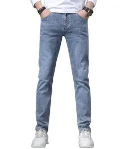 Оптовая продажа, высококачественные мужские джинсы, облегающие деловые джинсы