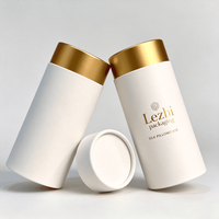 Tube d'emballage cylindrique personnalisé en carton biodégradable pour grains de café, feuilles de thé et huiles essentielles