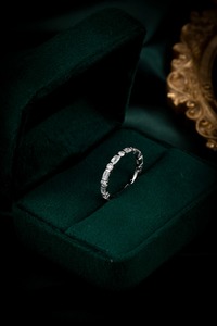 Simple 14K Solid White Gold 0.78ct Emerald Cut Lab Grown Diamond <b>Ring</b> | Emerald Cut Lab Created Diamond Wedding Band <b>Ring</b> for - Product Image 2