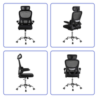 Chaise de bureau ergonomique en maille avec support lombaire pour fabricants, visiteurs, personnel et cadres