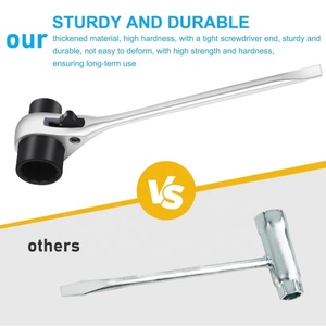 Llave de trinquete de 13x19mm, herramienta de mantenimiento para motosierras, doble punta universal de 13mm y 19mm, combinación de llave de vaso y destornillador en T - Product Image 5