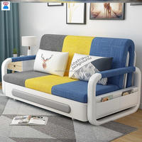 Sofá cama plegable de futón, convertible, 3 asientos, tela de espuma, extraíble