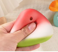 Schattig fruitvormig tiener stressverlichtend zacht PU ijs-skin watermeloen squishy speelgoed voor bureaudecoratie cadeau