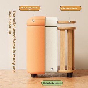 <span class=keywords><strong>Donna</strong></span> - Taburete Plegable Moderno y Minimalista, Multifuncional, de Tela, Otomana, Mesa de Centro, para Cambiar Zapatos, Sofá, Dormitorio, <span class=keywords><strong>Maquillaje</strong></span> - Product Image 2
