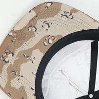 5-delige op maat gemaakte pet met lederen vilt, geborduurde logo's en koord, op maat gemaakte camouflage en lederen gesp