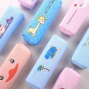 Korean Creative Cartoon square PU Pencil case Cute Animal Stationery Case Multi-functional Student Pencil Case - Product Image 1