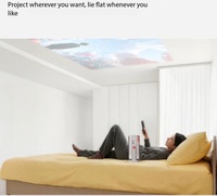 Projecteur laser portable d'extérieur pour chambre à coucher, batterie 20000 mAh, trois couleurs, inclinaison panoramique, résolution 2560 * 1440, zoom optique 1,3x, 1400 ISO