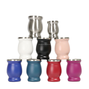 Taza <span class=keywords><strong>de</strong></span> calabaza <span class=keywords><strong>de</strong></span> 8oz, juego <span class=keywords><strong>de</strong></span> mate <span class=keywords><strong>de</strong></span> acero inoxidable <span class=keywords><strong>de</strong></span> doble pared, incluye taza <span class=keywords><strong>de</strong></span> té <span class=keywords><strong>de</strong></span> color Mate personalizada, nuevo diseño - Product Image 4