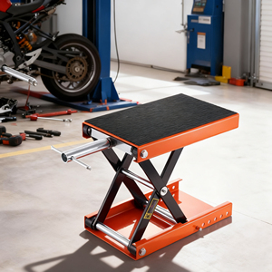 Support de levage pour <span class=keywords><strong>moto</strong></span> à ciseaux 1100 LBS - Chariot de levage hydraulique robuste pour ateliers de réparation, antidérapant et stable pour la maintenance - Product Image 5
