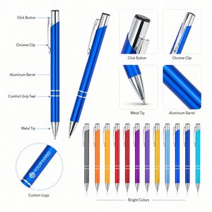 Bolígrafo de Aluminio Personalizado con Logotipo, Bolígrafo Metálico con Mecanismo de Clic para Regalos Publicitarios Empresariales y Uso en Oficina, Venta al Por Mayor - Product Image 4
