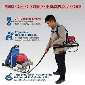 Offre Spéciale : Vibrateur à Béton Portable avec Moteur à Essence 3HP et Arbre Flexible de 2,44m pour l'Aération et le Remplissage du Béton - Product Image 1