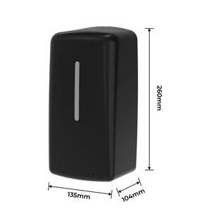 Distributeur de désinfectant pour les mains en plastique mural manuel moderne FANDA noir - Product Image 6