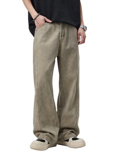 <span class=keywords><strong>Pantalones</strong></span> vaqueros <span class=keywords><strong>para</strong></span> <span class=keywords><strong>hombre</strong></span> 2026, estilo americano vintage, cargo desgastados, <span class=keywords><strong>de</strong></span> mezclilla casual, <span class=keywords><strong>de</strong></span> corte holgado, pierna ancha y largos hasta el suelo - Product Image 2