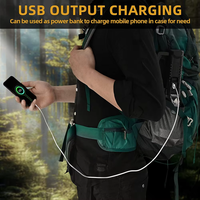 Lampe torche puissante XHP 50 LED, robuste, rechargeable par USB, lampe de recherche, lampe de travail et de camping avec faisceau puissant et chargeur USB