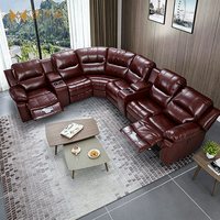Herstellerqualität Erstklassiges Modernes Metall-Komfort-Sofa für Heimkino VIP Elektrischer Liegesessel Neigbarer Relaxsessel aus Leder