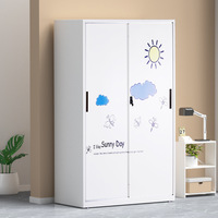 Armoire métallique à 2 portes avec motifs imprimés et images de dessins animés pour filles, en acier, type casier, Malaisie