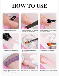 Deroi Poly Gel Nude Potenziato Nuova Formula Gel per Estensione Unghie in Polygel Senza Hema e Senza TPO Gel Acrilico in Polygel per Allungamento Unghie - Product Image 2