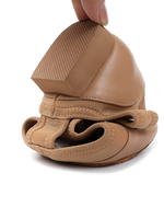 Chaussures de danse jazz pliables en cuir souple à talon bas, en cuir, EVA et tissu de coton, pour professeurs, avec ceinture – Vente en gros