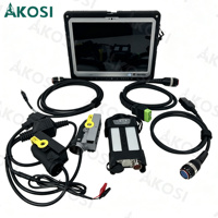 VOCOM II 88894000 트럭 진단 도구 케이블 8핀 88890306 +OBD2 OBDII 88890306+USB 88890305 + ecu 테스트 케이블+CF33 태블릿