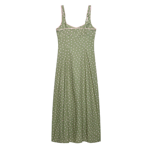 ZATRHMBM <span class=keywords><strong>Vestido</strong></span> <span class=keywords><strong>Midi</strong></span> Elegante Retro con <span class=keywords><strong>Tirantes</strong></span> y Estampado de Puntos, Nueva Moda de Verano 2026 para Mujer - Product Image 2