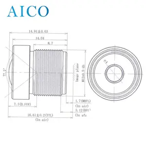 1/4.5 "2,88 мм F1.2 VGA M12 HFOV 60 градусов m12x0.5 smount TOF cctv плата объектива для 1/4.5 дюймов Sony IMX570 3D Датчик изображения камера