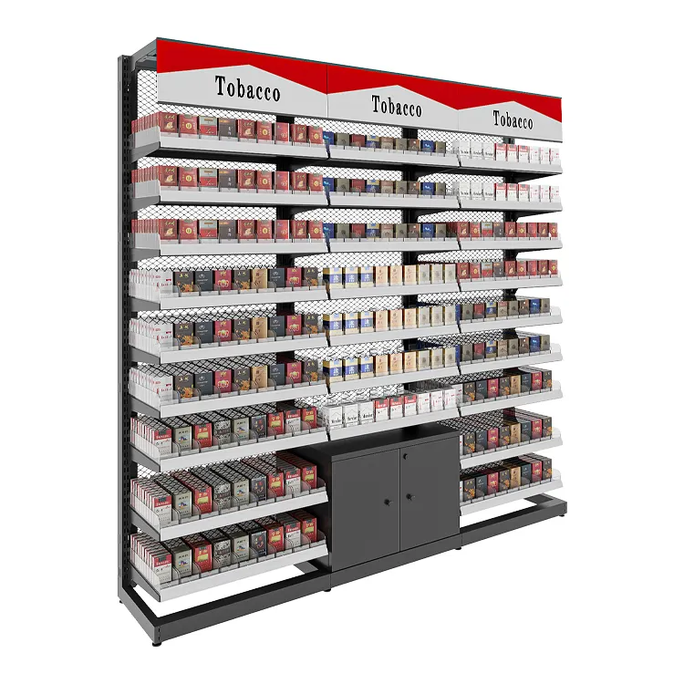 Dispensador de vitrina de accesorios de tienda de tabaco de fabricación en estantes de exhibición de cigarrillos para la venta estantes de exhibición de cigarrillos personalizados