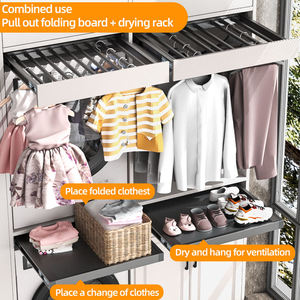 Washer Dryer Stacking Kit Adjustable Universal Stacking Kit With Pull Out Drying Rack For <b>Small</b> Space Saving Solution - Product Image 4