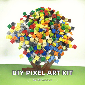 Giáo dục tự làm khối Nhựa 1x1 tấm pixel nghệ thuật hình ảnh xây dựng gạch cho độ tuổi 5 đến 14 năm - Product Image 2