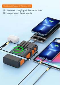 Banque d'énergie solaire 40000 Mah 50000mah Solares <span class=keywords><strong>Chargeur</strong></span> à <span class=keywords><strong>induction</strong></span> 3 en 1 sans fil - Product Image 4