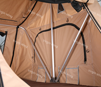 Tente de toit souple à ouverture rapide, imperméable, en tissu Oxford, pour camping en voiture 4 saisons, avec structure en aluminium