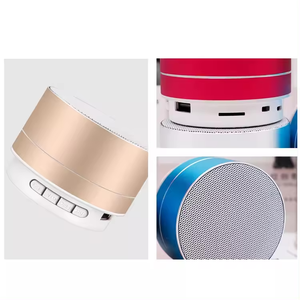 Mini haut-parleur sans fil portable A10U, caisson de basses extérieur avec LED clignotantes et basses métalliques colorées, compatible avec les téléphones mobiles - Product Image 4