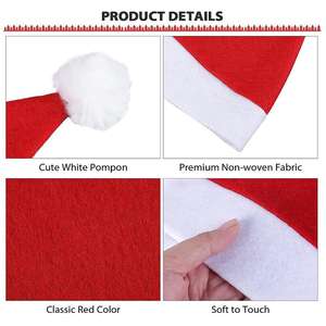 Gorros Navideños con Logotipo Personalizado Bordado e Impreso al por Mayor, Gorro de Santa Claus para Niños y Adultos - Product Image 6