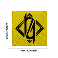 Drapeau américain en nylon réfléchissant et lumineux, découpé au laser, motif étoiles, 9 x 5 cm, pour brassard, badge ou vêtement, OEM transfrontalier