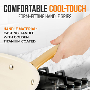 Modern Non-Stick Ceramic Coated Aluminum Frying <b>Pan</b> with Stainless Steel Handle Induction Ready Cookware for Home Cooking - Product Image 6