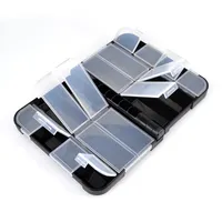 Hirisi 10/16 compartiments Mini mallette de rangement boîte de matériel de pêche hameçon leurre appâts boîte de rangement en plastique accessoires de pêche