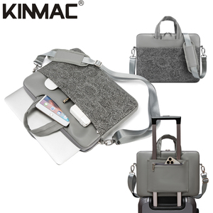 Sac pour ordinateur portable Kinmac 13 14 15 16 pouces, sacoche en cuir imperméable avec bandoulière amovible pour hommes et femmes - Product Image 2